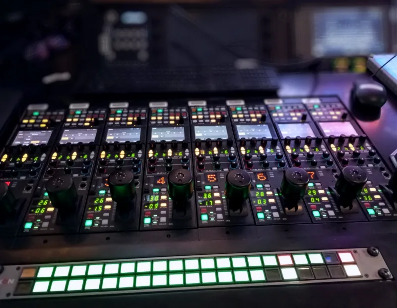 Crew training at the broadcast desk